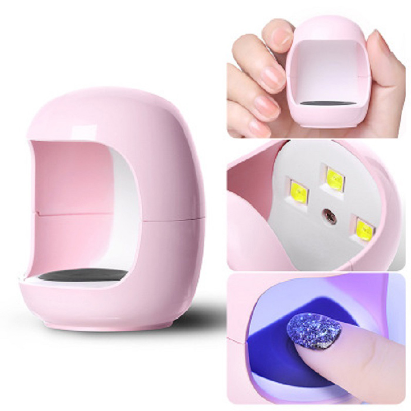 3W UV USB-spijkerdroger Nagelgel Curing Machine 30s Snelle eivorm Led-spijkerdroger Lamp zonder Chrging-kabel voor Nail Art Salon